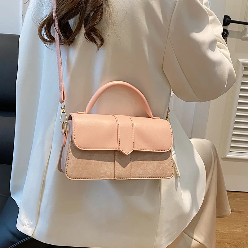 Ji Reminiscence PU Crossbody Handbag Women's Black/Pink/Coffee/Blue-7