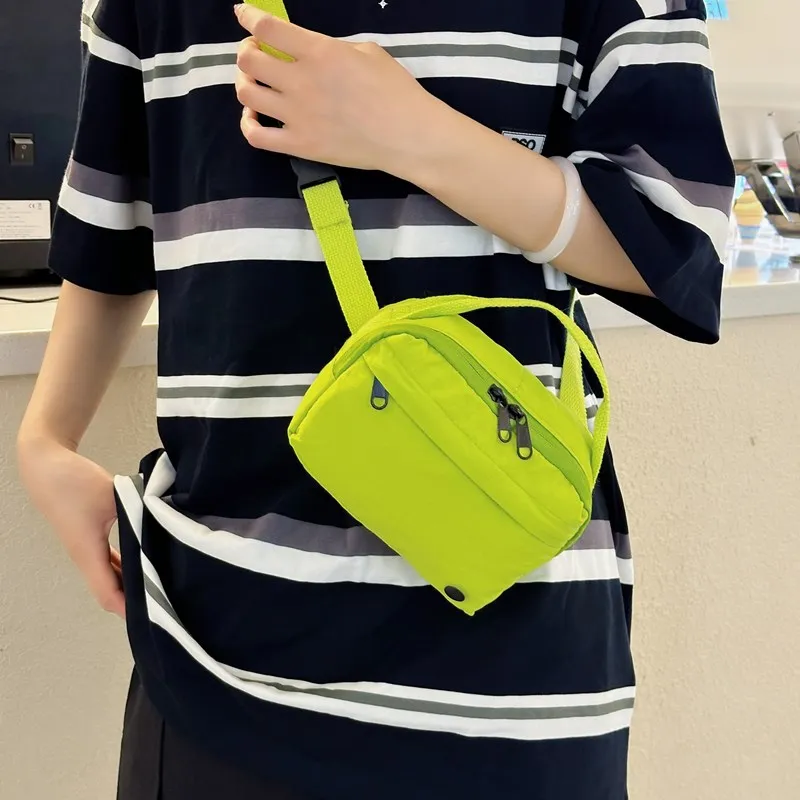 Ji Reminiscence Nylon Crossbody Handbag Regular Women's Blue/Black/Khaki/Neon Green/Pink/Orange-12