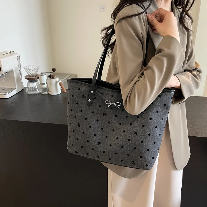 CMLZIUA Fabric Shoulder Bag Regular Women's Bowknot/Stars/Polka Dot/Heart-12