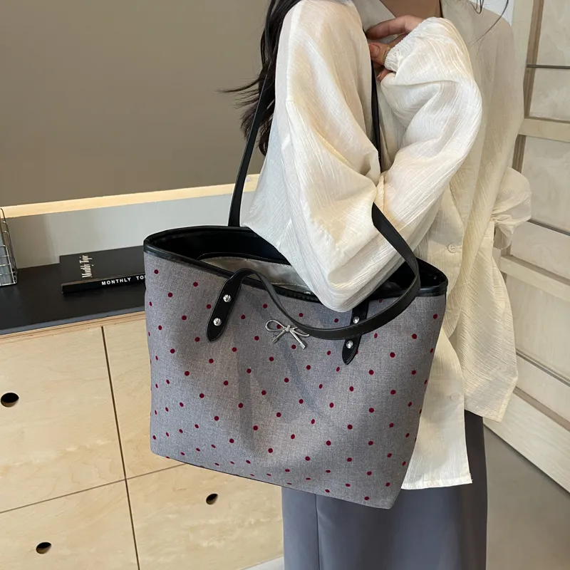CMLZIUA Fabric Shoulder Bag Regular Women's Bowknot/Stars/Polka Dot/Heart-24