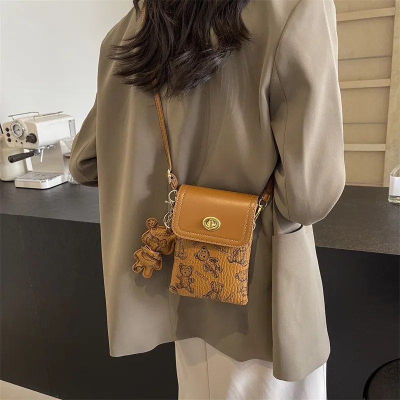 Ji Reminiscence PU Shoulder Bag, Crossbody Bag Mini Women's White/Black/Pink/Brown-22