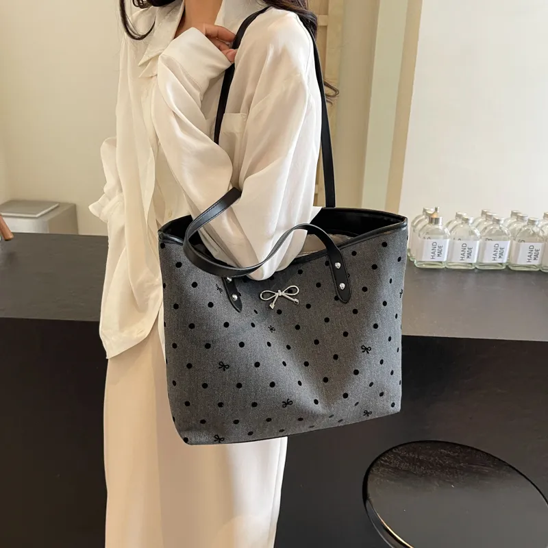 CMLZIUA Fabric Shoulder Bag Regular Women's Bowknot/Stars/Polka Dot/Heart-15