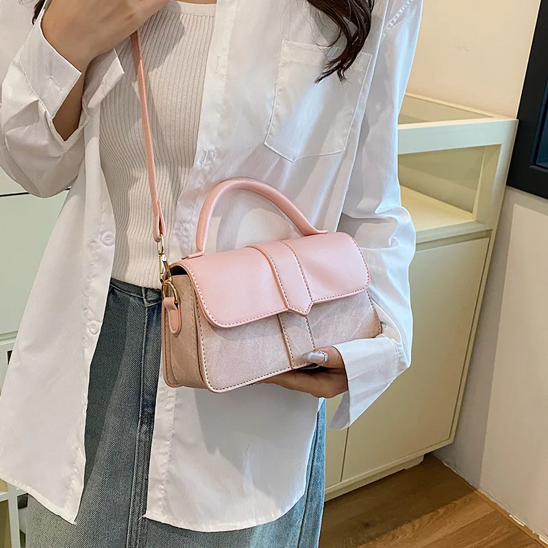 Ji Reminiscence PU Crossbody Handbag Women's Black/Pink/Coffee/Blue-9