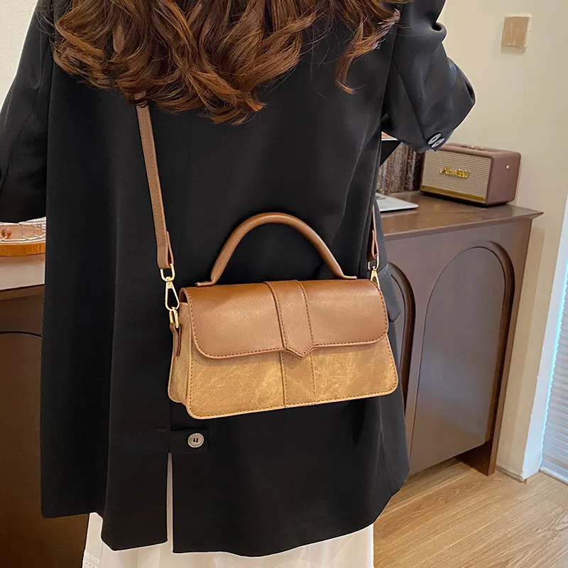 Ji Reminiscence PU Crossbody Handbag Women's Black/Pink/Coffee/Blue-16