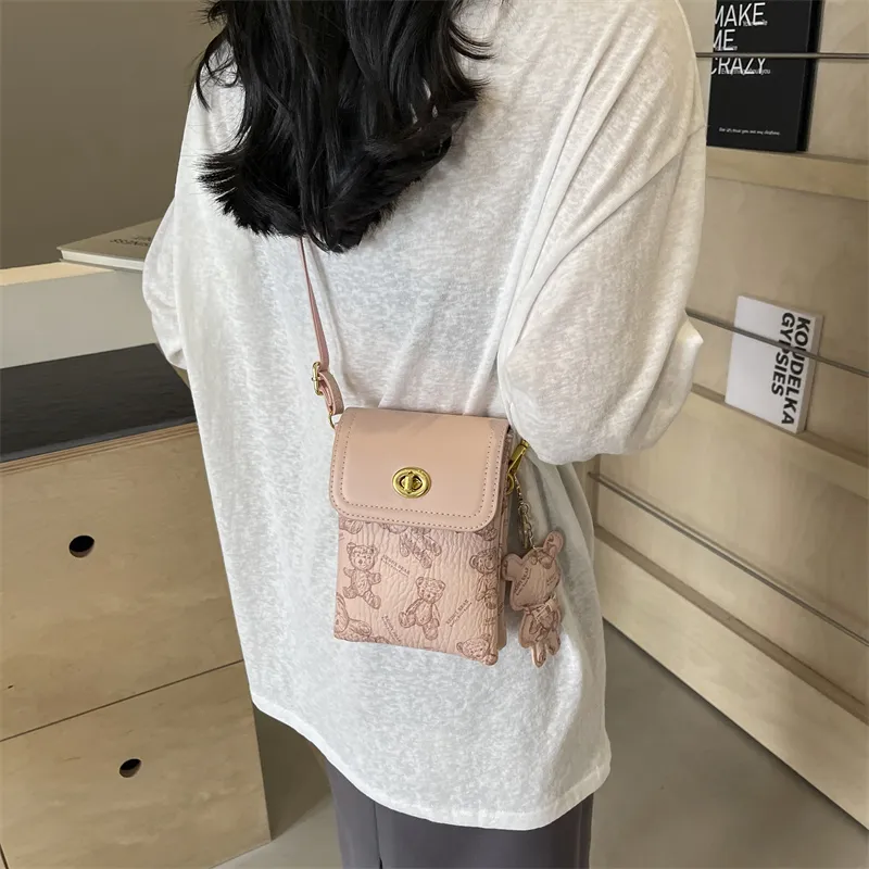 Ji Reminiscence PU Shoulder Bag, Crossbody Bag Mini Women's White/Black/Pink/Brown-14