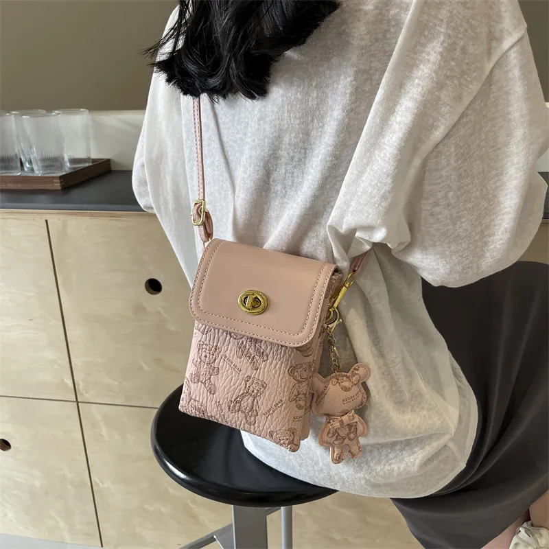 Ji Reminiscence PU Shoulder Bag, Crossbody Bag Mini Women's White/Black/Pink/Brown-16
