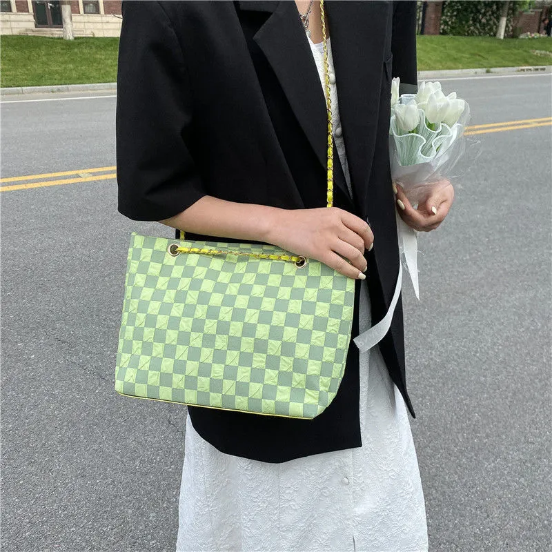 Ji Reminiscence Canvas Canvas Bag Shoulder Bags Women's Black/White/Green-7