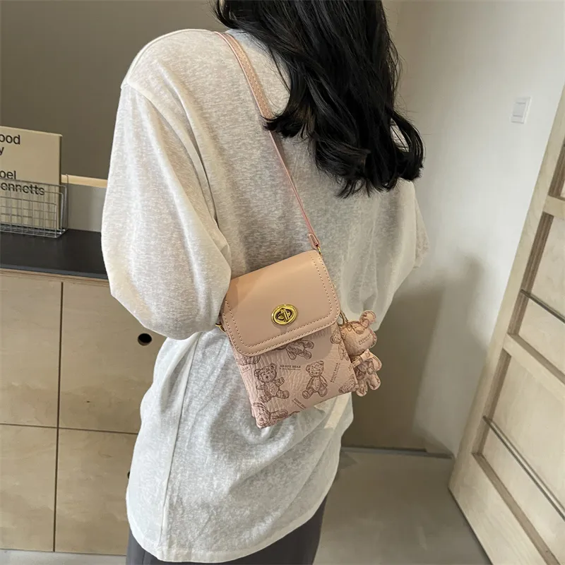 Ji Reminiscence PU Shoulder Bag, Crossbody Bag Mini Women's White/Black/Pink/Brown-13