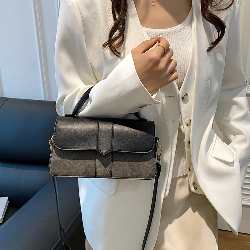 Ji Reminiscence PU Crossbody Handbag Women's Black/Pink/Coffee/Blue-3