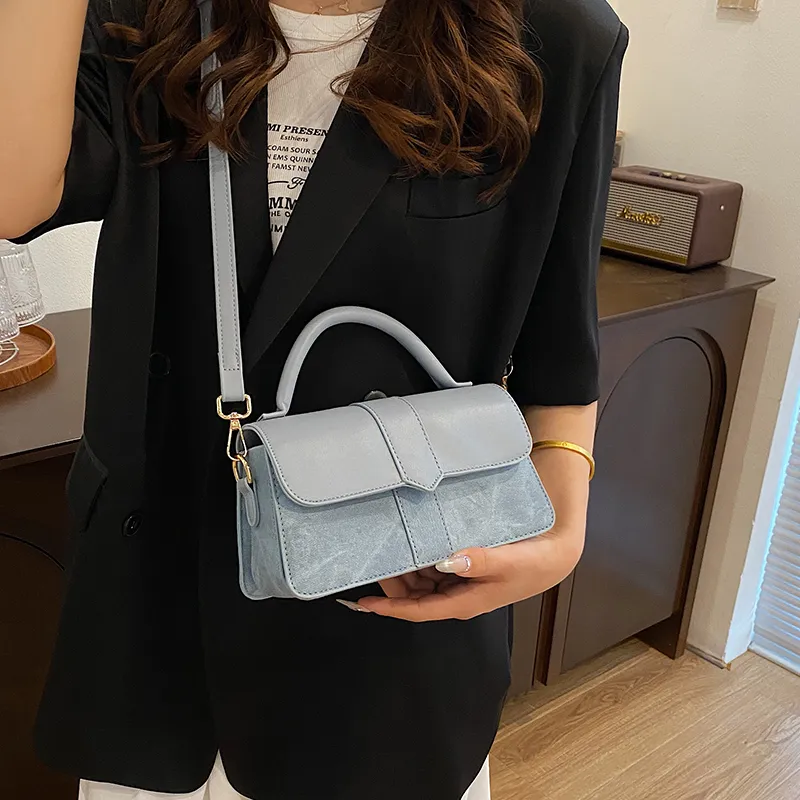 Ji Reminiscence PU Crossbody Handbag Women's Black/Pink/Coffee/Blue-19