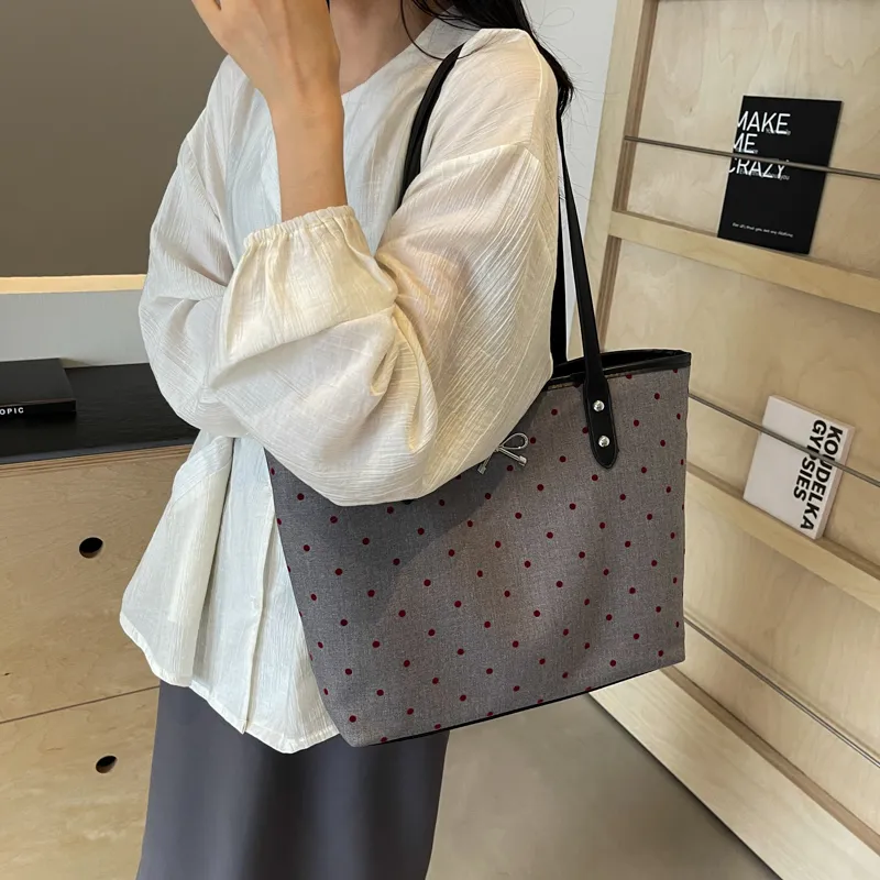 CMLZIUA Fabric Shoulder Bag Regular Women's Bowknot/Stars/Polka Dot/Heart-25