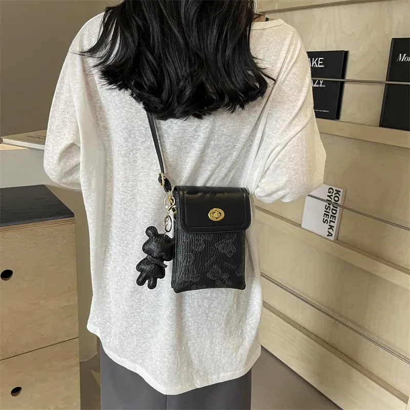 Ji Reminiscence PU Shoulder Bag, Crossbody Bag Mini Women's White/Black/Pink/Brown-8