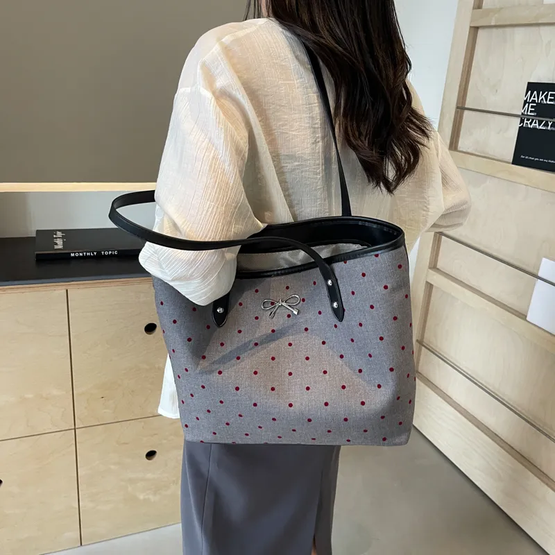 CMLZIUA Fabric Shoulder Bag Regular Women's Bowknot/Stars/Polka Dot/Heart-28