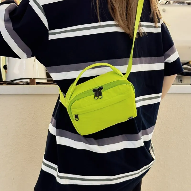 Ji Reminiscence Nylon Crossbody Handbag Regular Women's Blue/Black/Khaki/Neon Green/Pink/Orange-14