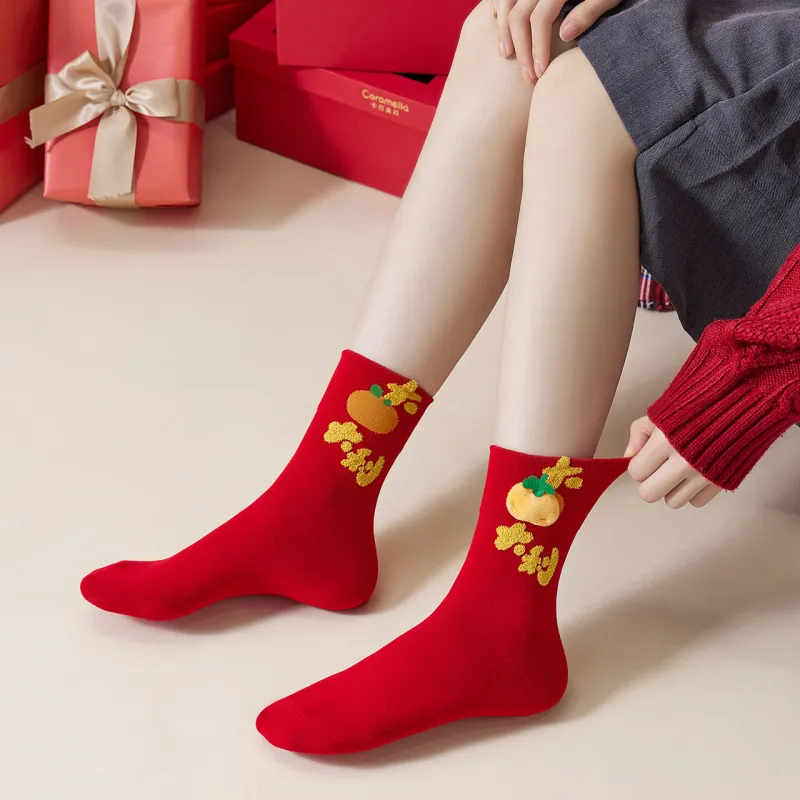 Caramella Mid Calf Socks Women's 3 Pack-4