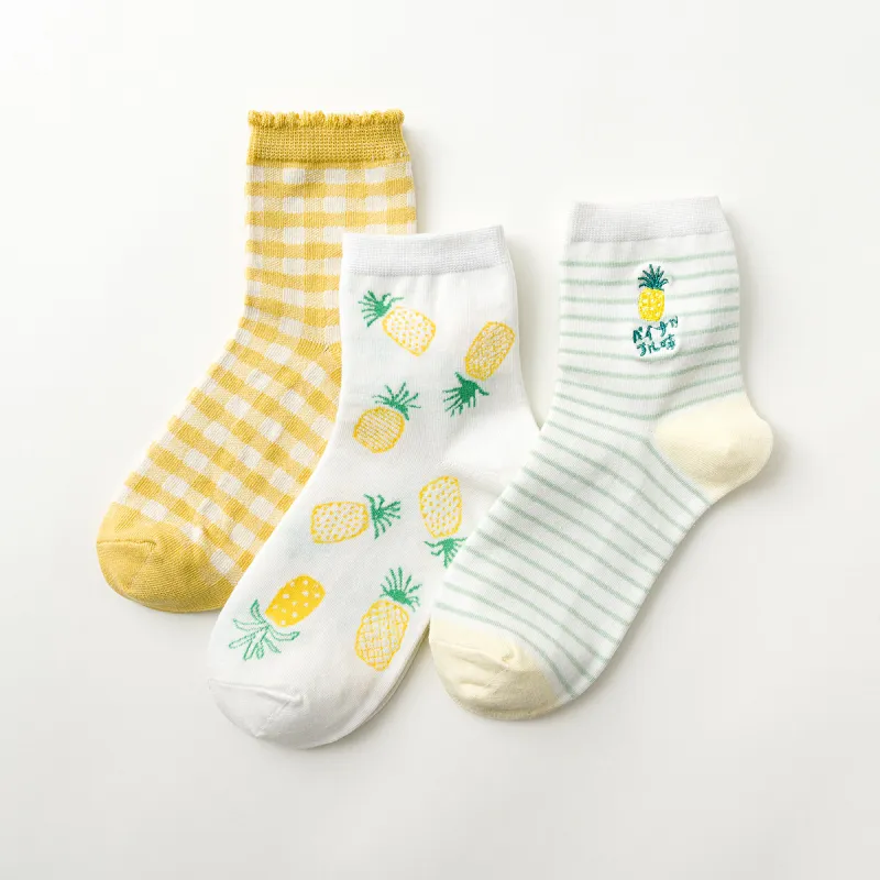 Caramella Mid Calf Socks Women's 3 Pack-6