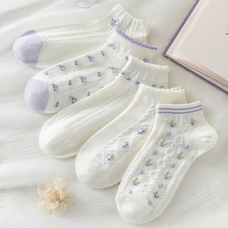 Caramella No Show Socks Women's 5 Pack-23