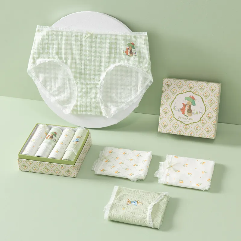 Caramella x Peter Rabbit/, Underwear Gift Box Women's 4 Pack Mixed Color-13