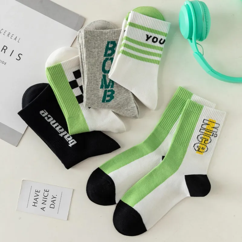 Caramella Mid Calf Socks Unisex 5 Pack-1