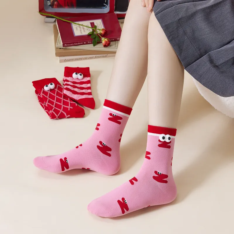 Caramella Mid Calf Socks Women's Box 3 Pack-3