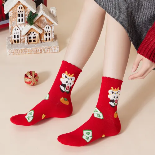 Caramella Mid Calf Socks Women's Gift Box Of 6 Doubles