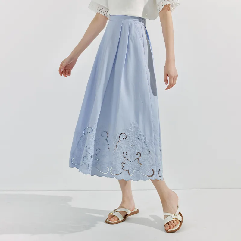 Inman Casual Long Skirts Women's Pearl White-8