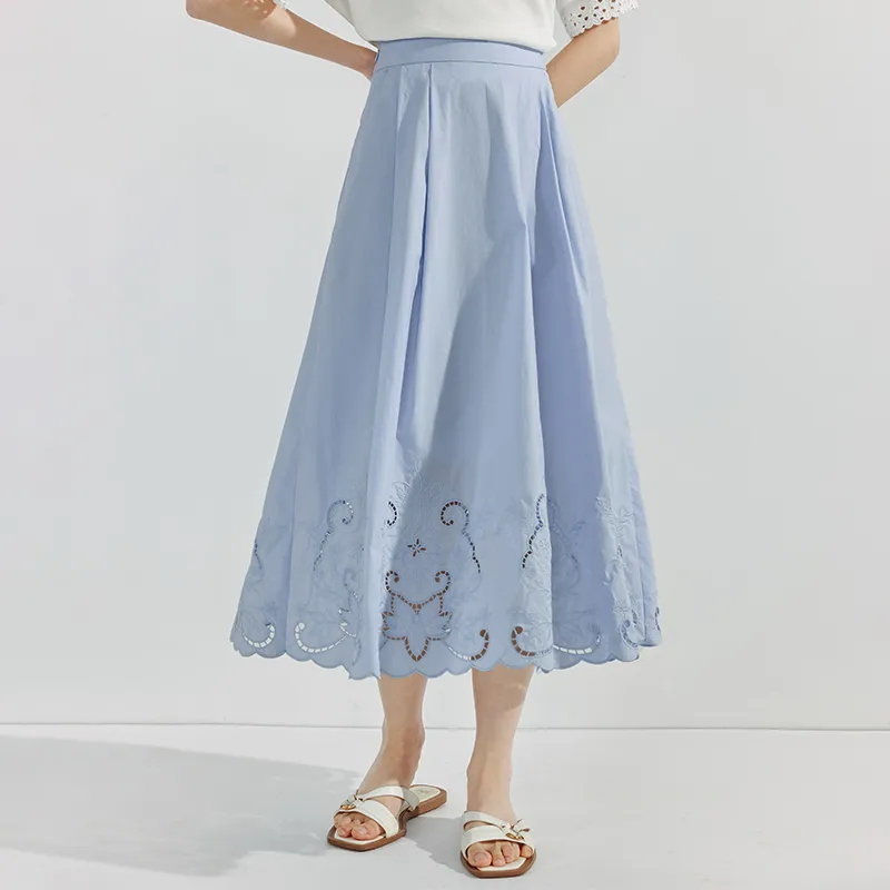 Inman Casual Long Skirts Women's Pearl White-7
