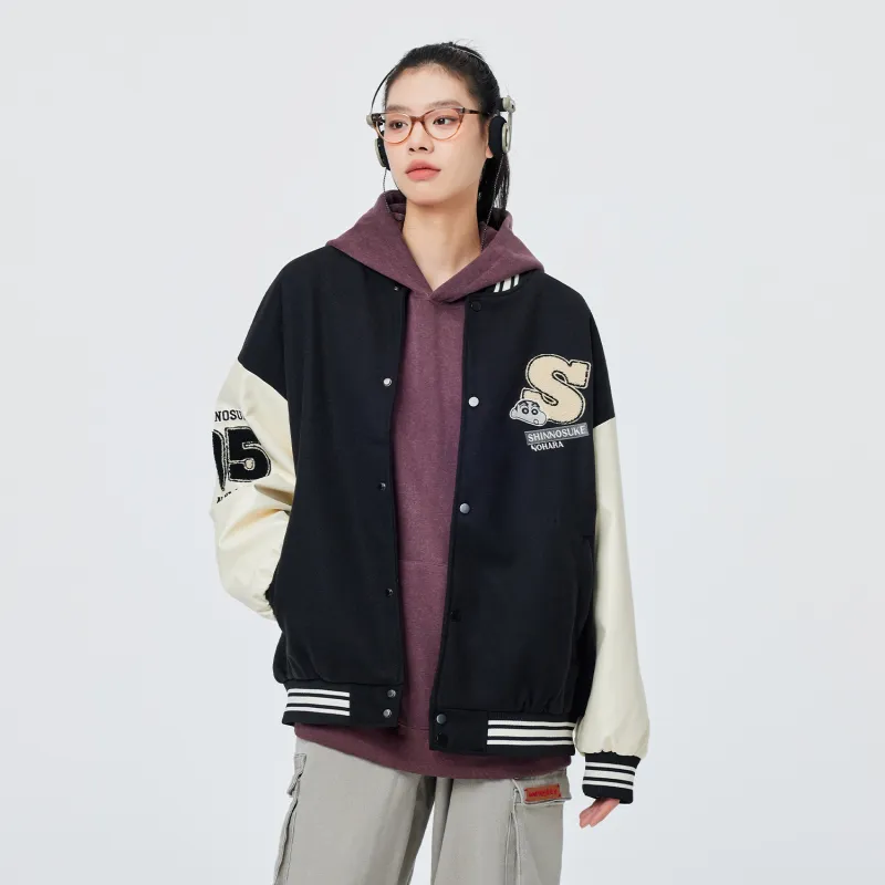 Crayon Shinchan Baseball Jacket Coat Unisex-3