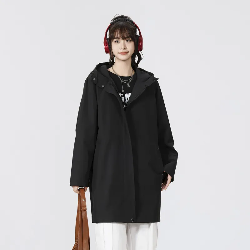 Crayon Shinchan Trench Coat Unisex Black-2
