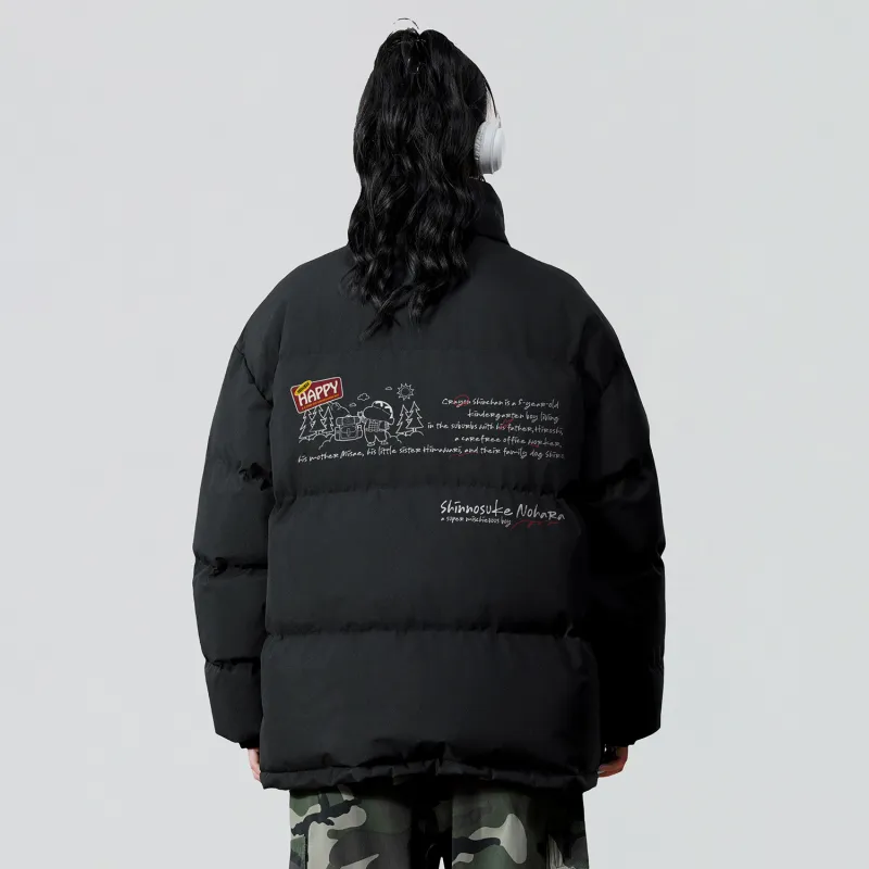 SHINCHAN Puffer Jacket Coat Unisex-2