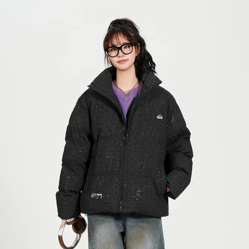 Crayon Shinchan Puffer Jacket Coat Unisex Black-2