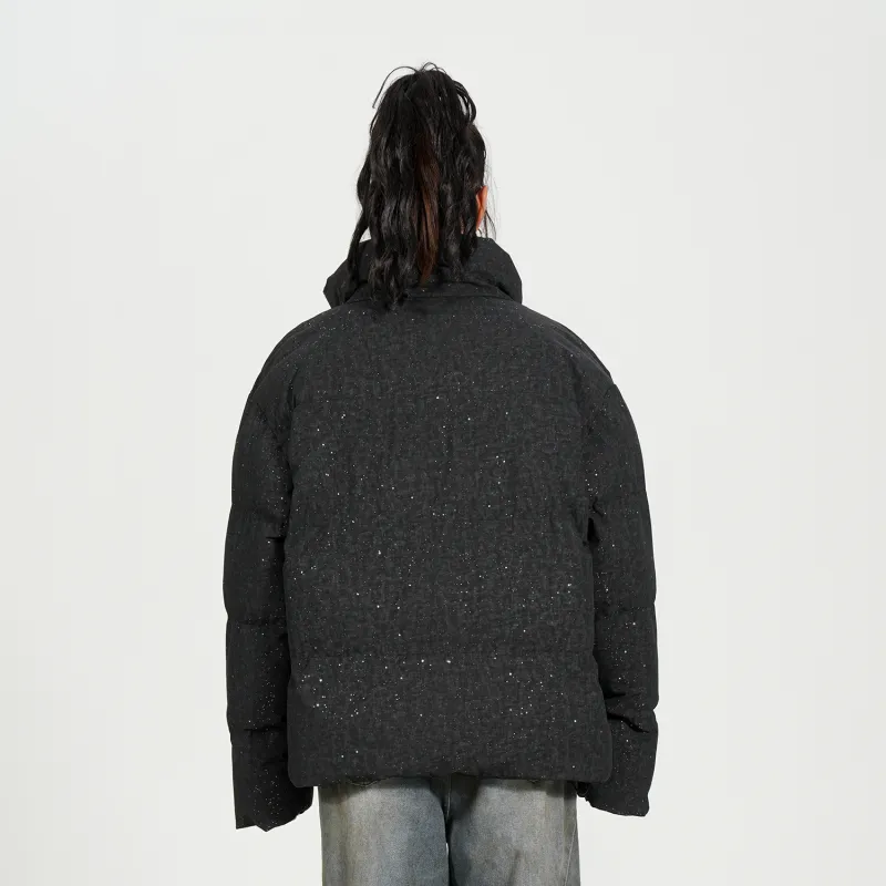Crayon Shinchan Puffer Jacket Coat Unisex Black-4