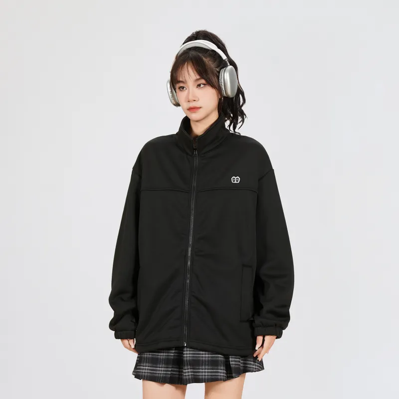 Crayon Shinchan Velvet feel Coat Unisex Black-2