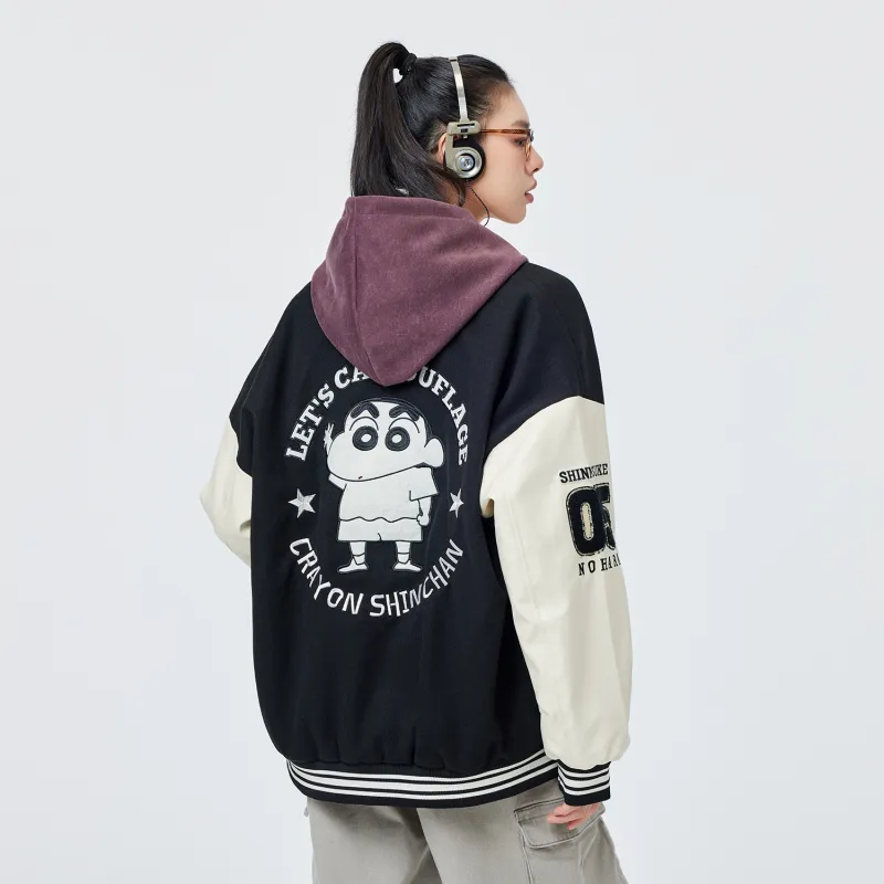 Crayon Shinchan Baseball Jacket Coat Unisex-2