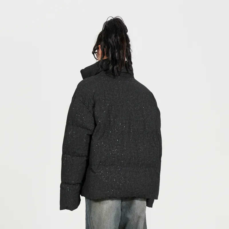 Crayon Shinchan Puffer Jacket Coat Unisex Black-5