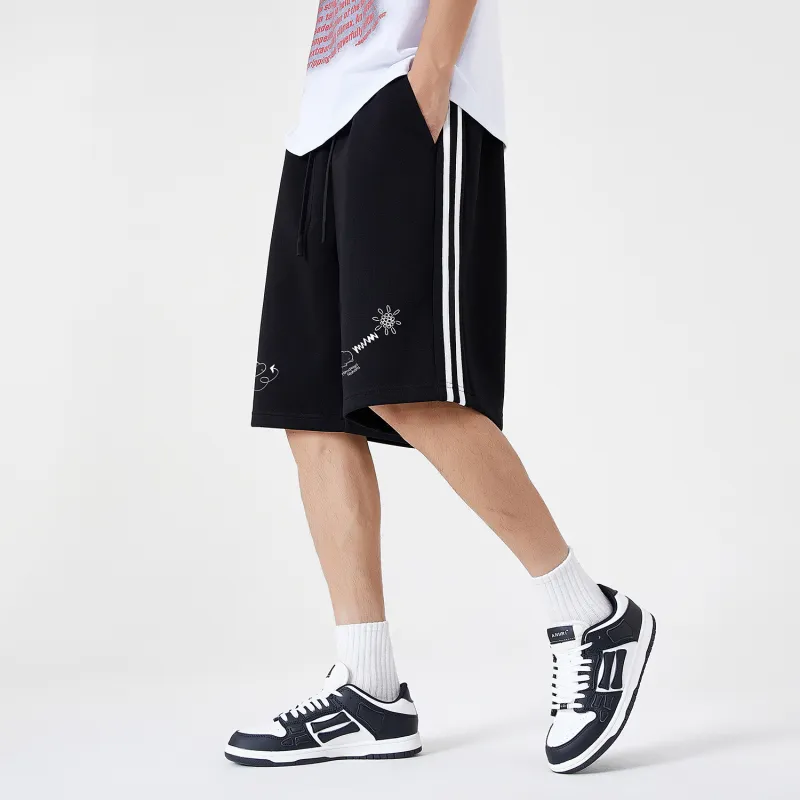 Crayon Shinchan Casual Shorts Unisex Active Black & White-2