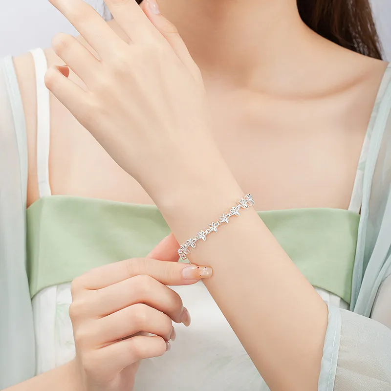 Mini&yaya S999 Fine Silver Pure Silver Bracelets Women's-6