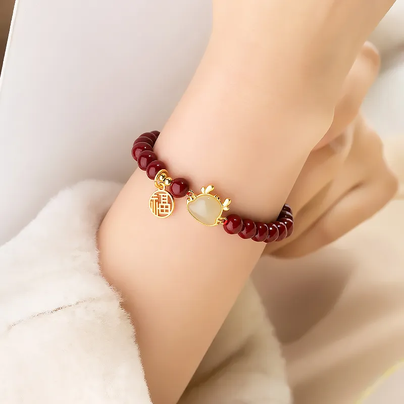 Mini&yaya Reconstructed Cinnabar Bracelets Women's-6