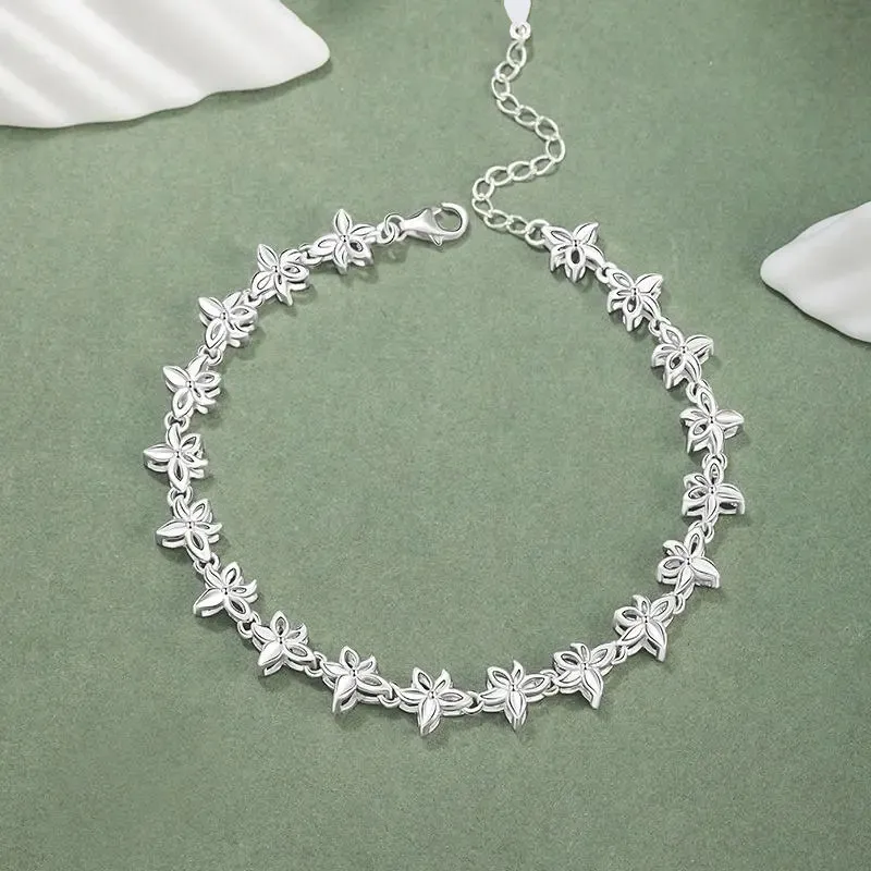Mini&yaya S999 Fine Silver Pure Silver Bracelets Women's-4
