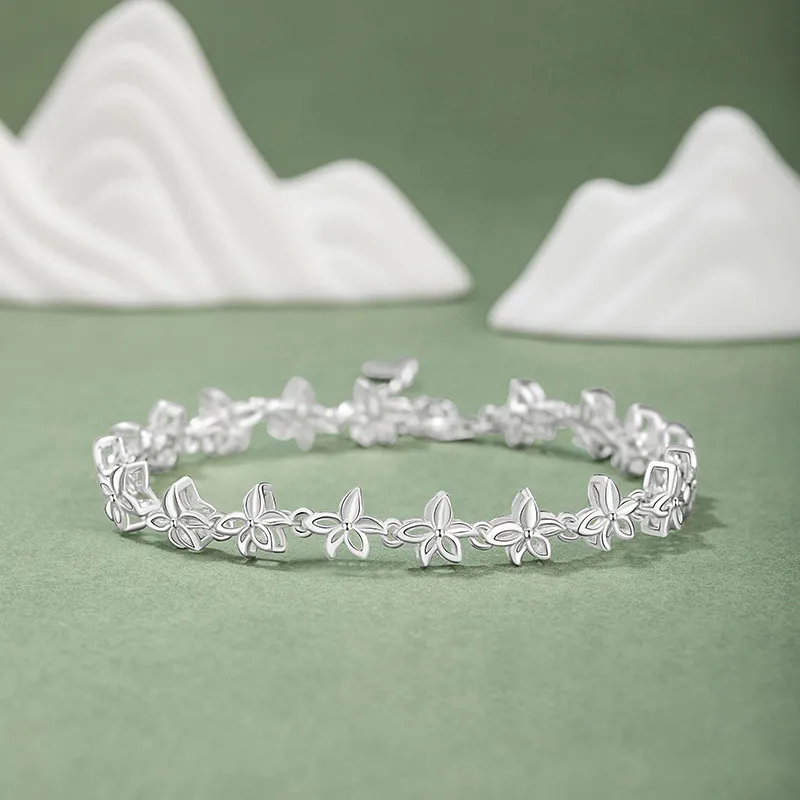 Mini&yaya S999 Fine Silver Pure Silver Bracelets Women's-1