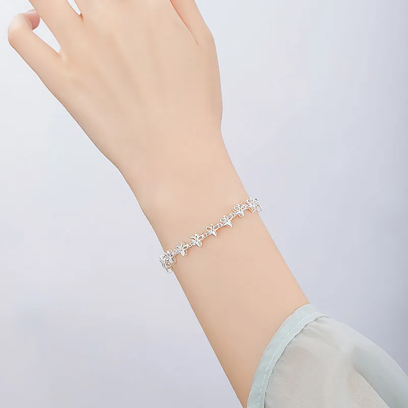 Mini&yaya S999 Fine Silver Pure Silver Bracelets Women's-5