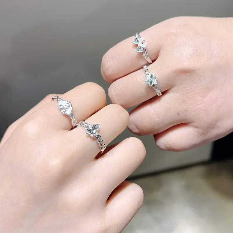 Mini&yaya S925 Silver Rings Women's-61