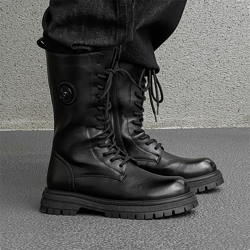 Chi Wolf Ankle Boots Men's Black-2