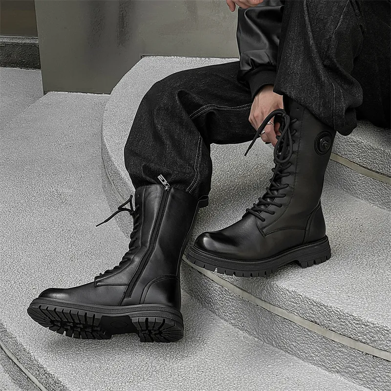 Chi Wolf Ankle Boots Men's Black-5