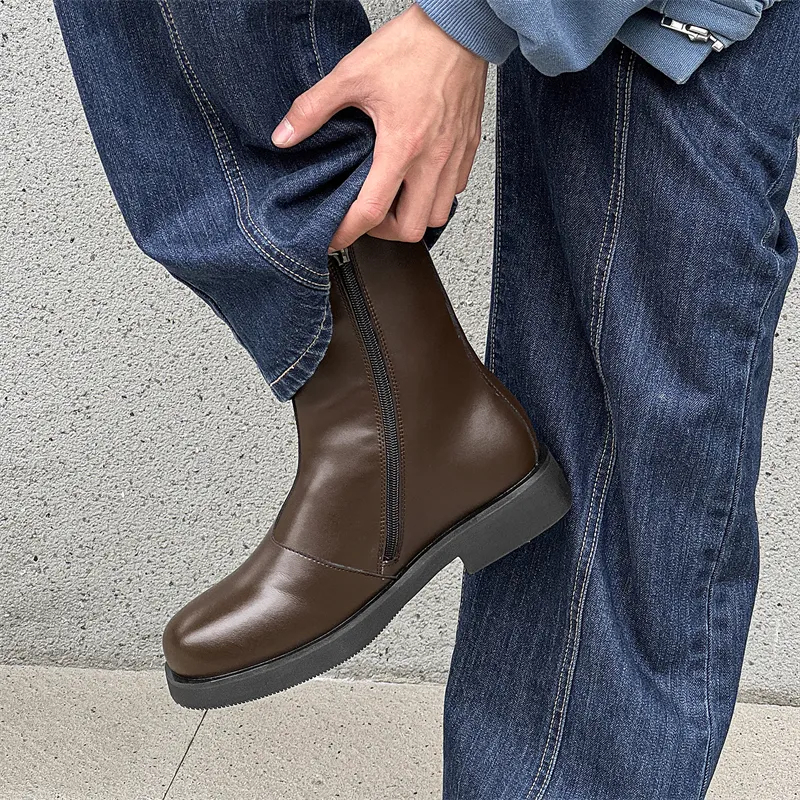 Chi Wolf Ankle Boots Men's Brown-6