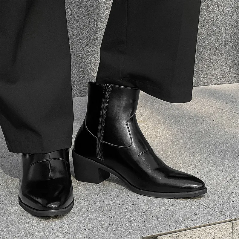 Chi Wolf Ankle Boots Men Black-2