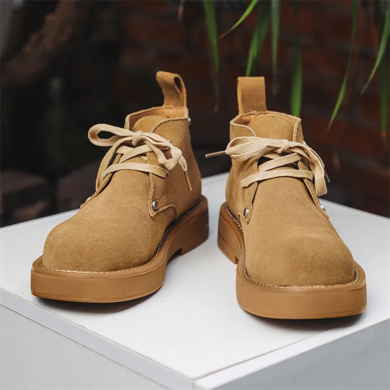 Chi Wolf Ankle Boots Men's Yellow-8