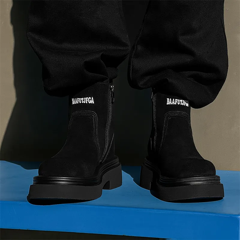 Chi Wolf Ankle Boots Men Yellow/Black-12