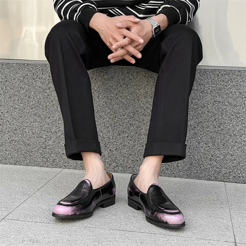 Chi Wolf Loafers Men Black/Brown/Gold/Purple-26
