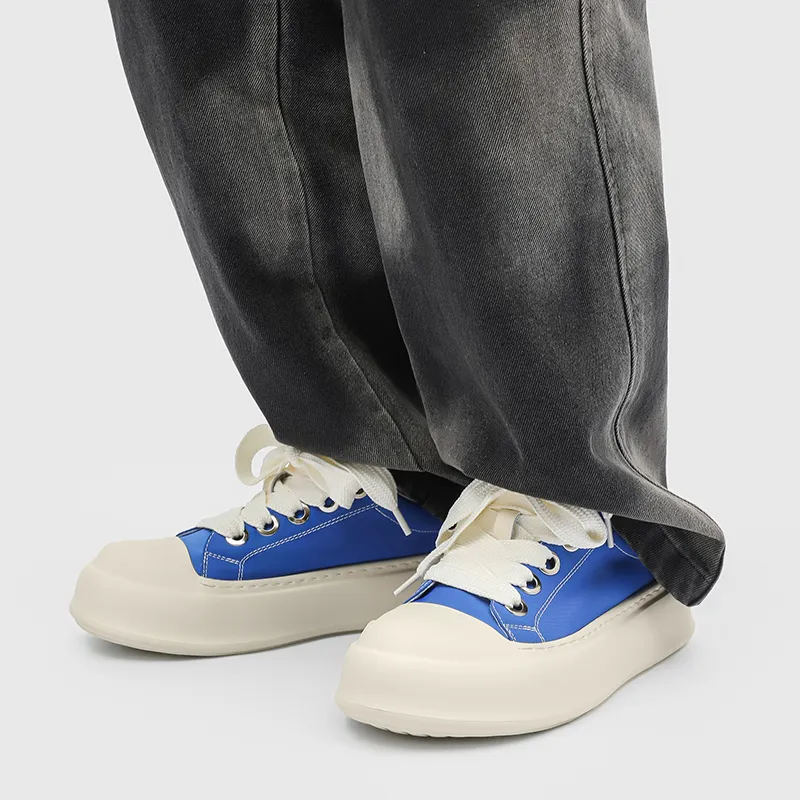 Chi Wolf Breathable Height Increase Low Top Canvas Shoes Unisex-22
